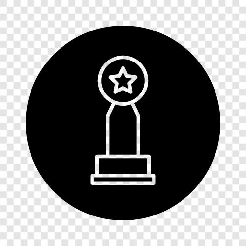 trophy, icon, gold, silver icon svg