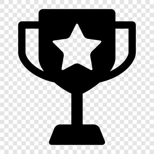 trophy, awards, star, award icon svg