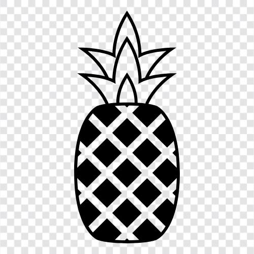 tropikal meyve, tatlı, sağlıklı, pineapple ikon svg