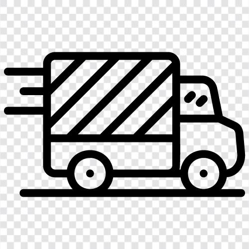 truck delivery, freight delivery, parcel delivery, trucking icon svg