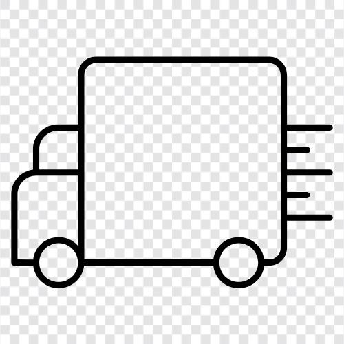 Доставка грузов, грузовые перевозки, материальнотехническое обеспечение, грузовые автомобили Значок svg