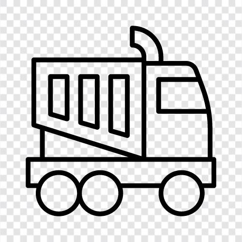 Truck Dump, Dump Truck Vermietung, Dump Truck Service, Dump Truck symbol