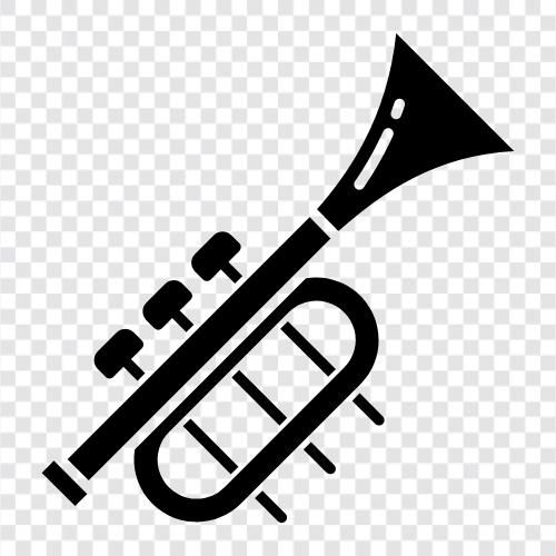 trumpet players, brass, music, instrument icon svg