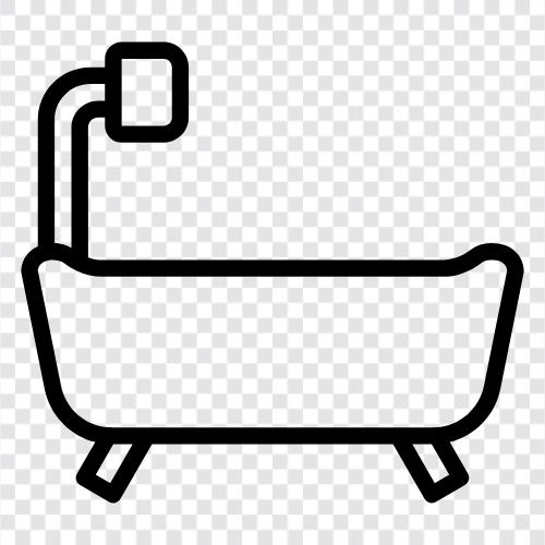 tub, shower, shower head, hose icon svg