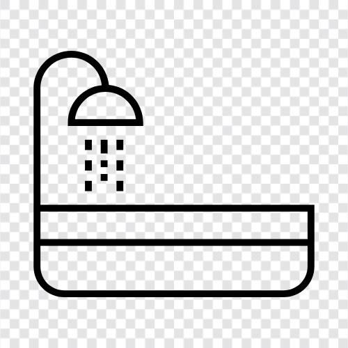 Badewanne, badezimmer, einweichen, reinigung symbol