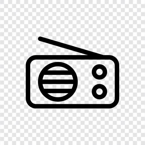 tuned, programming, stations, frequencies icon svg