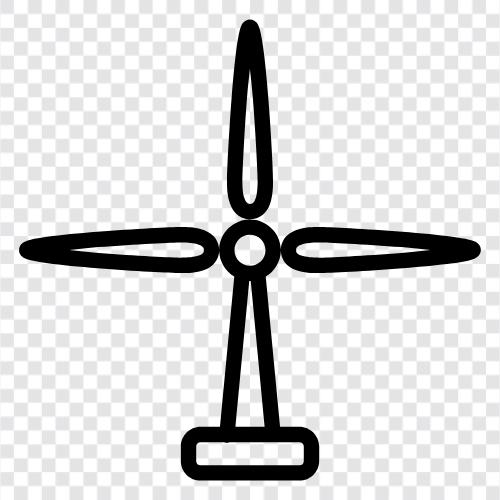 Turbine, Strom, Energie, Erneuerbare symbol
