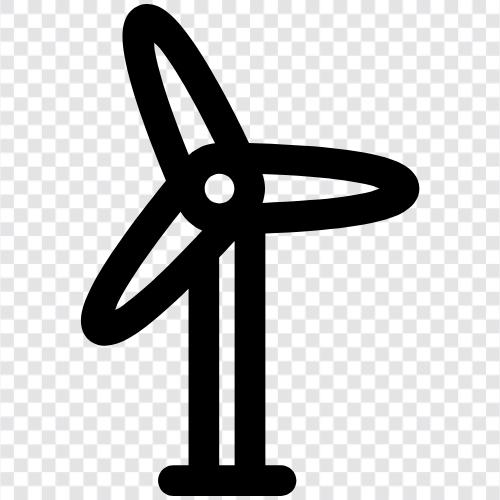 turbines, wind power, wind energy, wind power generation icon svg