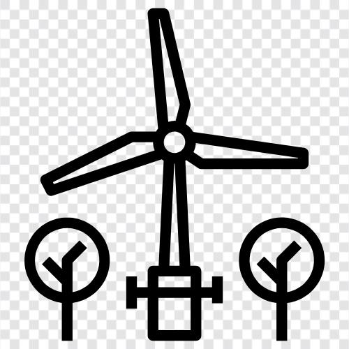 Turbinen, Energie, Strom, erneuerbare symbol