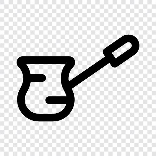 Türkische Kaffeemaschine, Türkischer Kaffeekanne, Türkischer Kaffee symbol