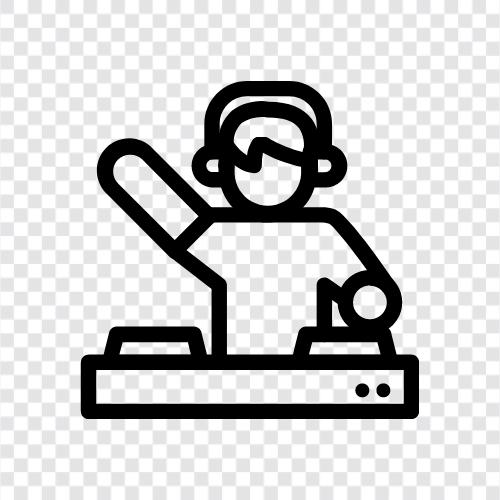 turntablism, remixing, mixing, electronic music icon svg