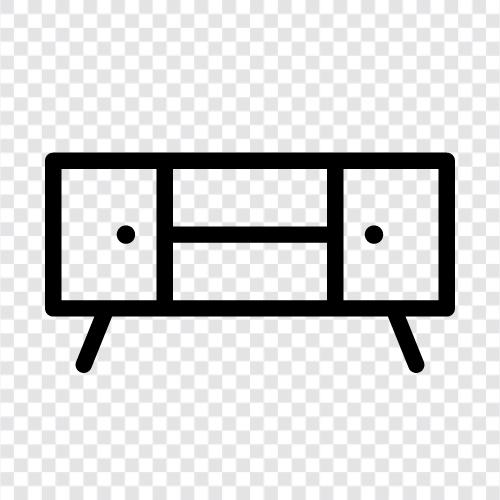 TV Stand mit Halterung, TV Stand mit Rädern, TV Stand mit Arm, TV Stand symbol