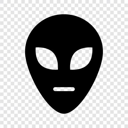 UFO, extraterrestrial, space, stars icon svg