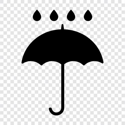зонтный дождь, зонтная погода, зонты под дождем, зонты Значок svg