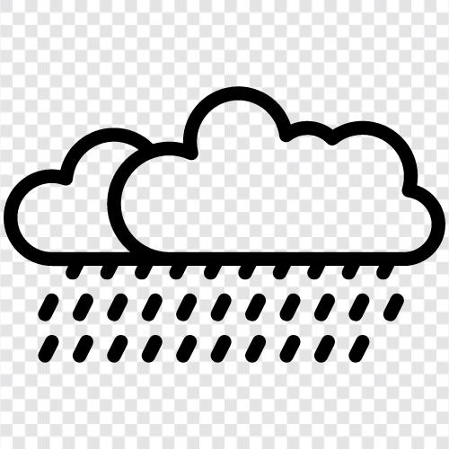umbrellas, thunder, heavy, rainfall icon svg