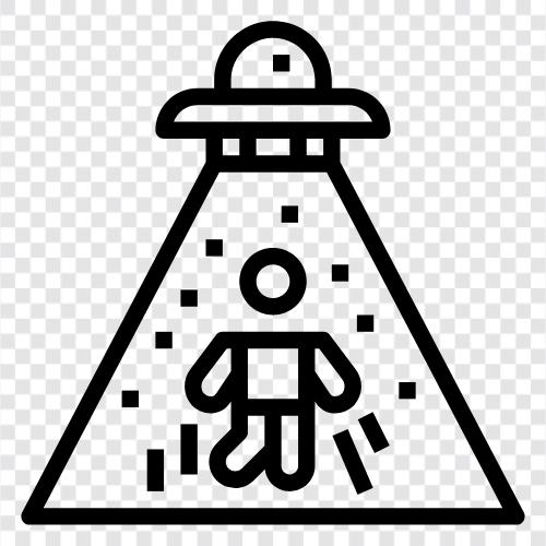 unidentified flying object, flying saucer, UFO sighting, alien icon svg