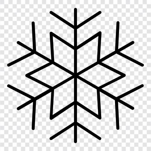 einzigartig, schön, Schneeflocke, Schneeflocken symbol