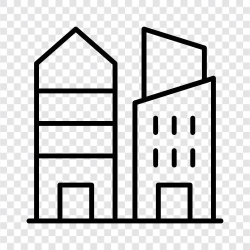 urban areas, city life, cityscape, urban planning icon svg