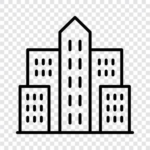 urban, metropolitan, downtown, neighborhoods icon svg