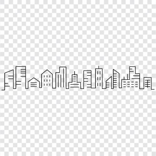 Urban Planning, Sustainable Development, Green Technology, Connected City icon svg