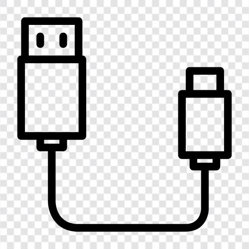 USB Cable for Laptop, USB Cable for Phone, USB Cable for Tablet, USB Cable icon svg