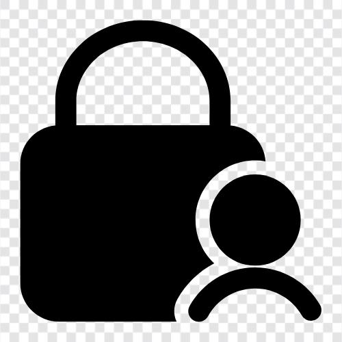 kullanıcı güvenliği, kullanıcı hesapları, kullanıcı kimlik doğrulaması, kullanıcı izinleri ikon svg