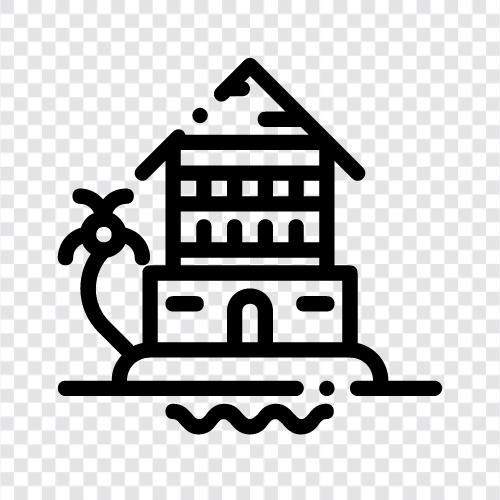 Vacation, Hotel, Vacation Rentals, Bed and Breakfast icon svg