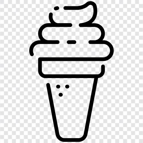 Vanilla Ice Cream Cone, Cotton Candy, Ice Cream Cone icon svg