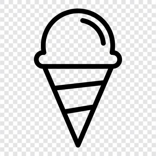 Ванильное мороженое, шоколадное мороженое, клубничное мороженое, мятный шоколадный чип Значок svg