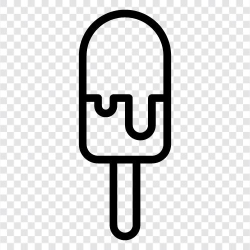 VanilleEiscreme, SchokoladenEiscreme, Erdbeereiscreme, Bananeneiscreme symbol