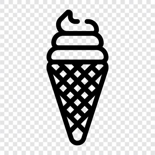 Vanille, Schokolade, Sundae, Cone symbol