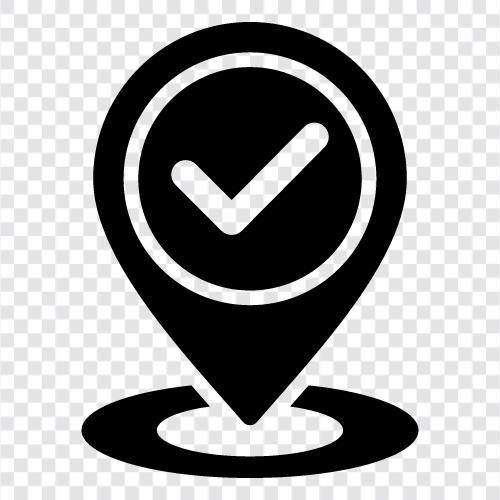 verified, location, guaranteed, trusted icon svg