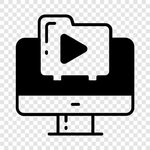 video, audio, images, graphics icon svg