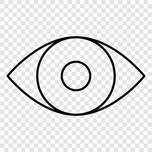 vizyon, iris, eyeball, retina ikon svg