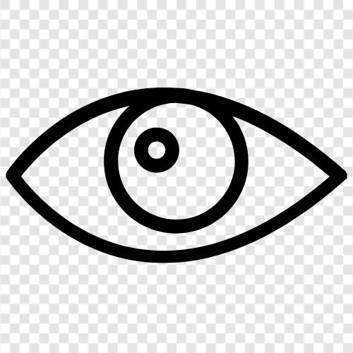 görüş, göz, optik, oftalmoloji ikon svg