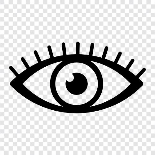 vision, sight, eyeball, optic nerve icon svg