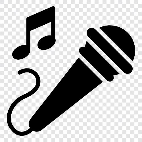 vocal mic, handheld mic, lavalier mic, condenser mic icon svg