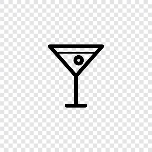 Votka, Gin, Dry Martini, Tatlı Martini ikon svg