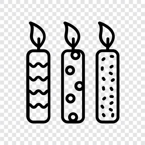 votives, scents, wax, birthday icon svg