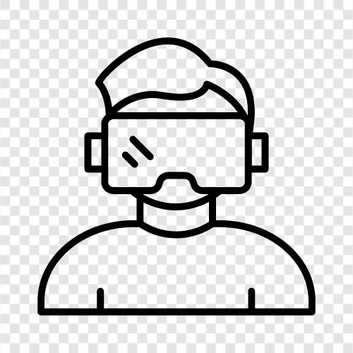 VR, Headset, Gaming, 3D symbol