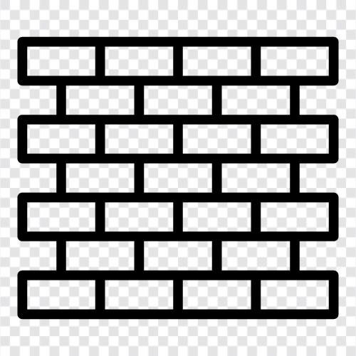 wall of bricks, wall of stone, wall of mortar, wall of earth icon svg