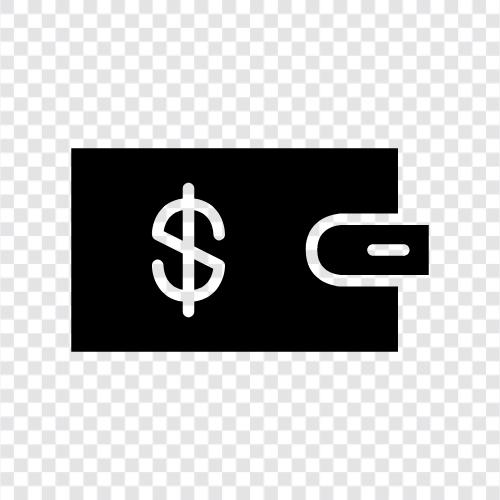 Geldbörse, GeldClip, Pass, Scheckbuch symbol