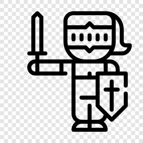 warrior, armor, medieval, sword icon svg