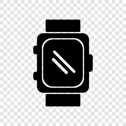 Uhr, tragbar, Android Wear, Apple Watch symbol