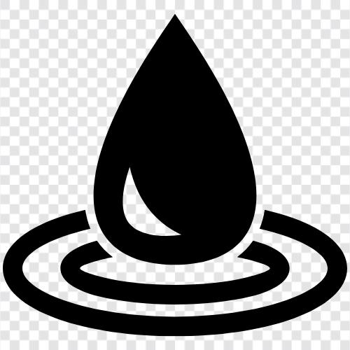 Wassertropfen, Wasserperle, Wasserauslauf, Wasserstrahl symbol