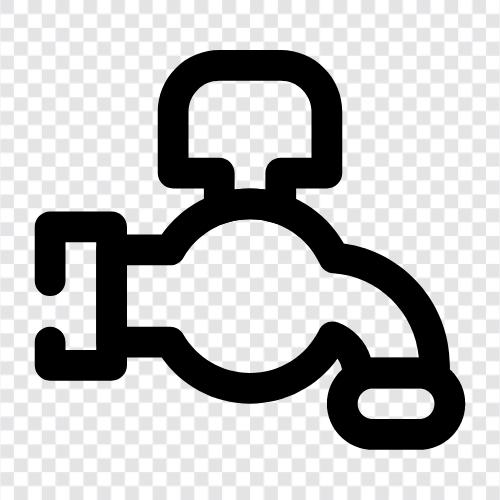 water faucet, water hose, water hose reel, water tap icon svg