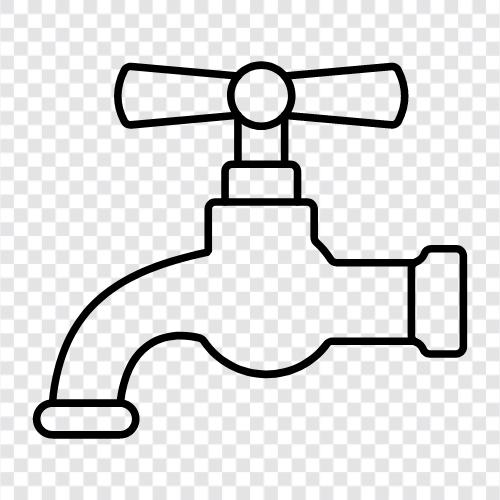 water faucet, water hose, water filter, water pitcher icon svg