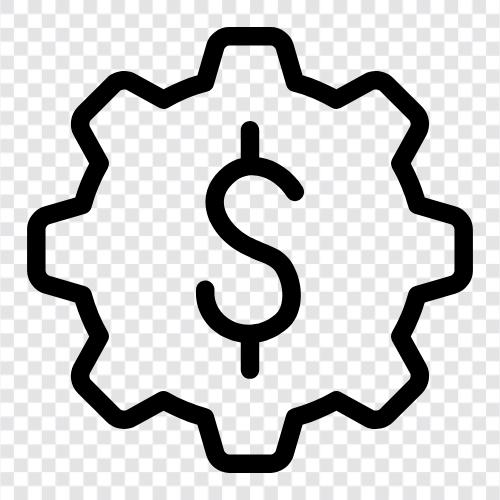money with gear icon svg
