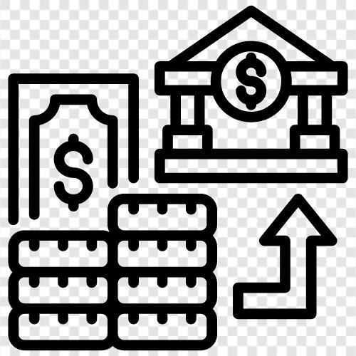 Möglichkeiten, Geld zu sparen auf Ihrem Bankkonto, Geld zu sparen auf Ihrem, Geld sparen Bank symbol