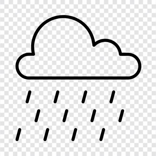 Wetter, Prognose, Regen, Gewitter symbol